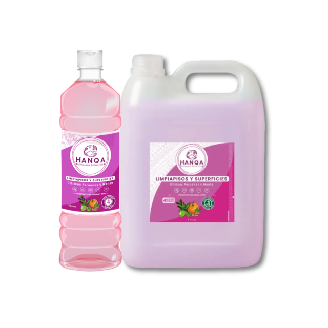 limpiapisos natural de cítricos peruanos y menta Hanqa Raisana