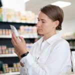 Woman Reading Label