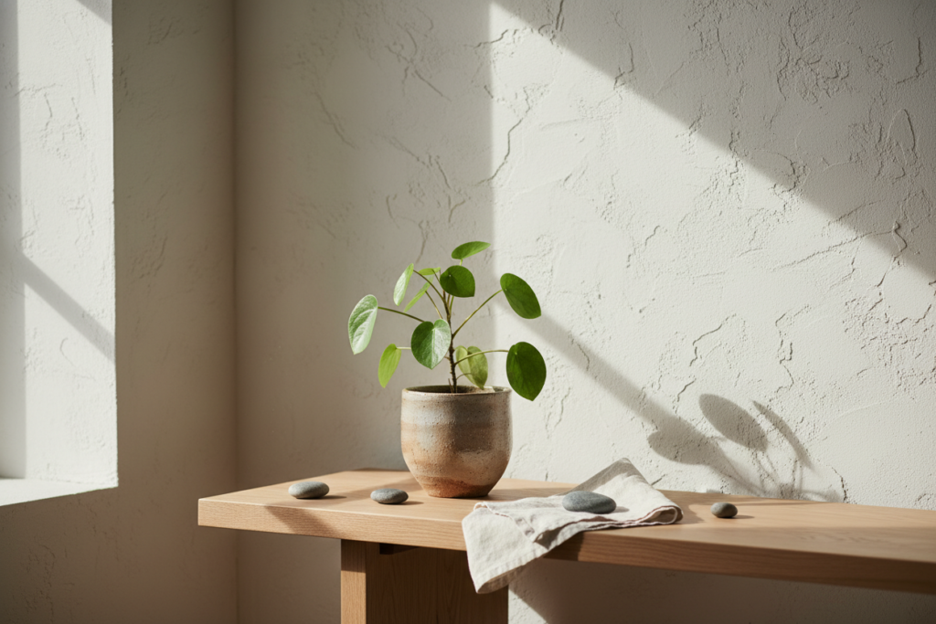 Planta en una maceta sobre una mesa