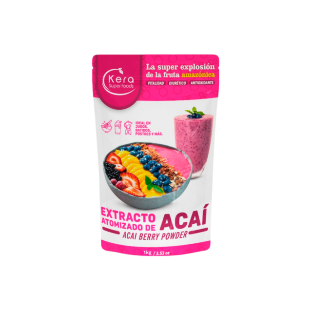 acaí en polvo atomizado extracto de acai berry 100 g Raisana
