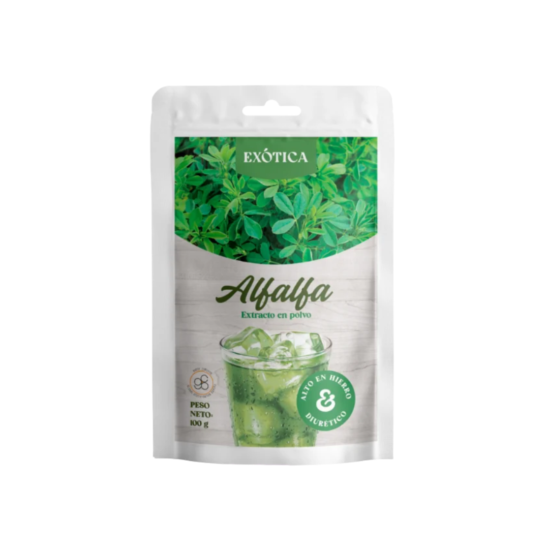 alfalfa en polvo atomizada clorofila Exótica Raisana