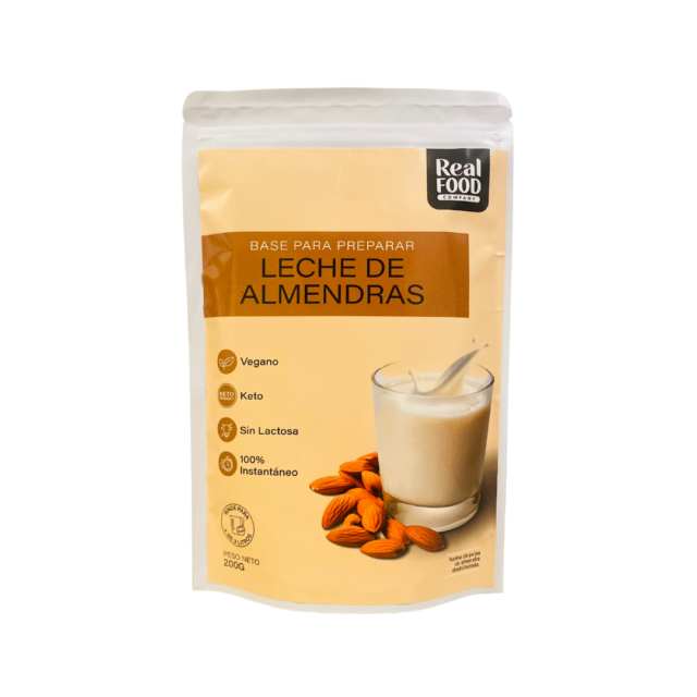 Leche de almendras en polvo que rinde 3 litros de Real Food en Raisana