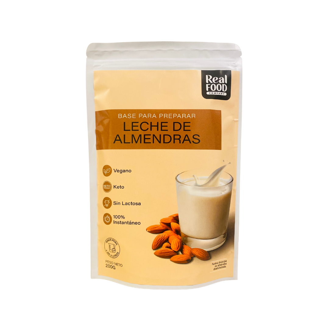 Leche de almendras en polvo que rinde 3 litros de Real Food en Raisana