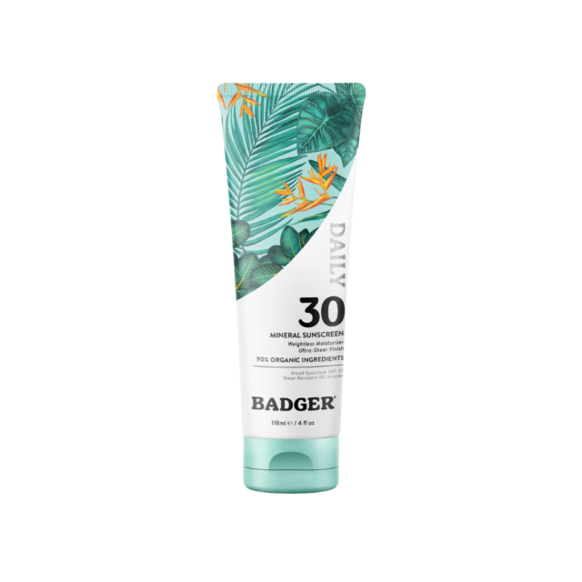 bloqueador solar mineral SPF 30 óxido de zinc Badger Raisana