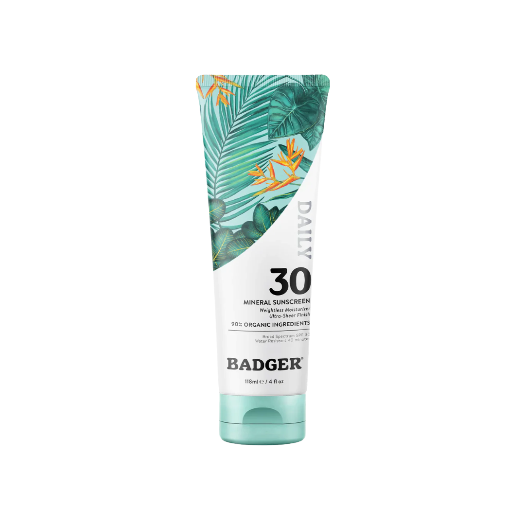 bloqueador solar mineral SPF 30 óxido de zinc Badger Raisana