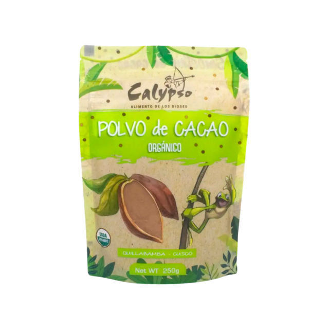cacao en polvo orgánico 100% certificado USDA Calypso Raisana