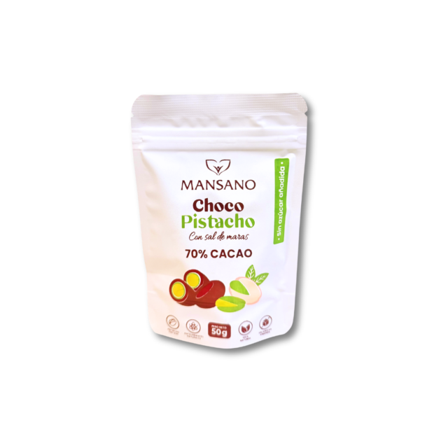 chocolate con pistacho 70% cacao Mansano Raisana