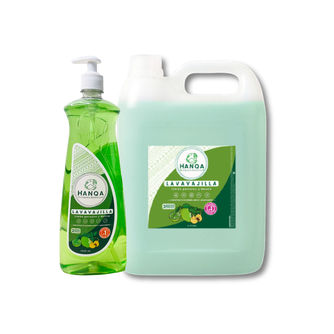 lavavajilla natural de limón peruano y menta Hanqa Raisana