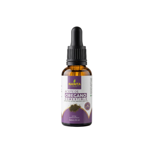 aceite de orégano comestible Nanita Foods 30ml Raisana
