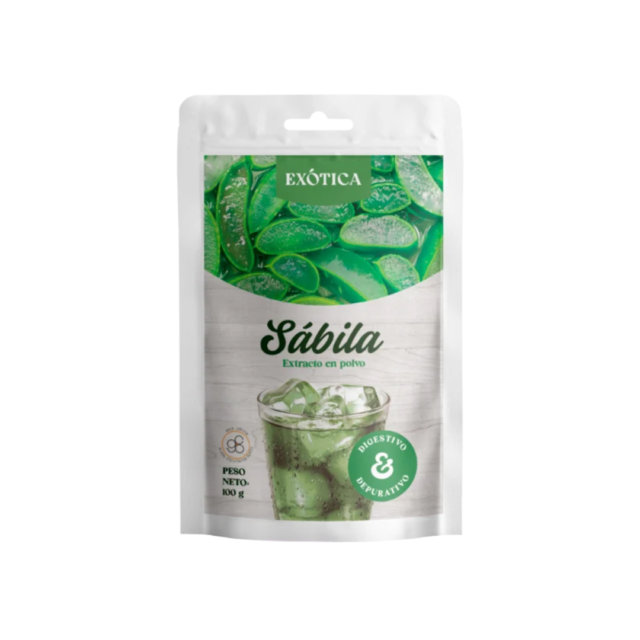 sábila en polvo atomizada aloe vera Exótica Raisana