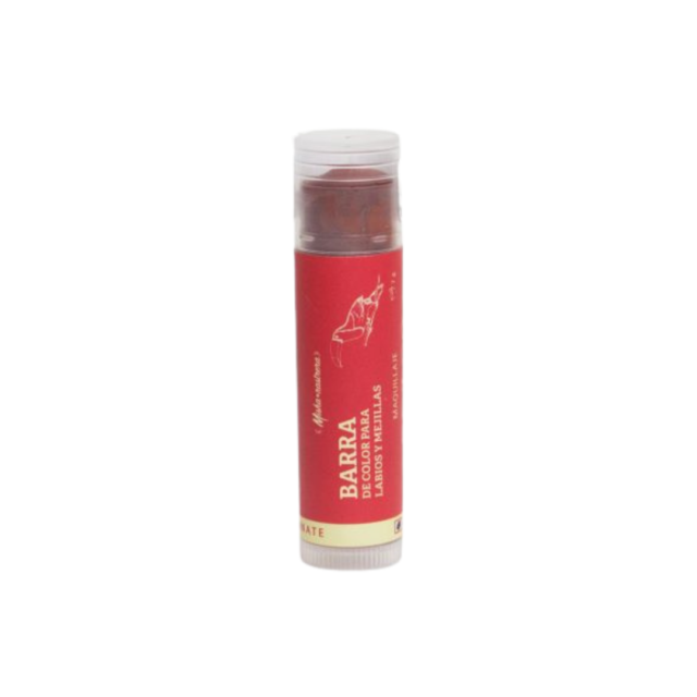 blush en barra natural tono terracota para mejillas y labios Raisana