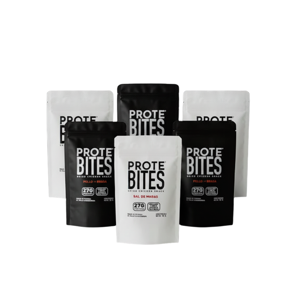 pack de 6 snacks proteicos de pollo Protebites Raisana